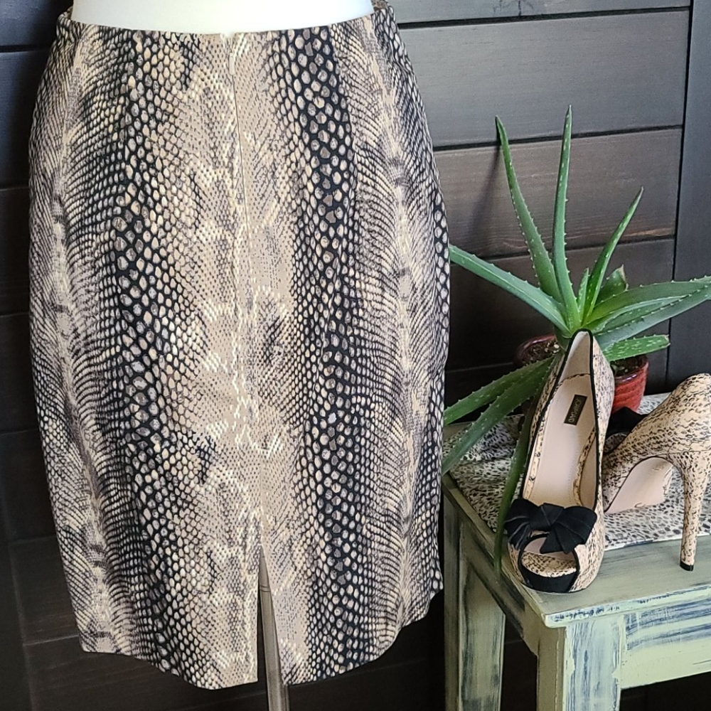 Express Design Studio Python Print Pencil Skirt - image 3